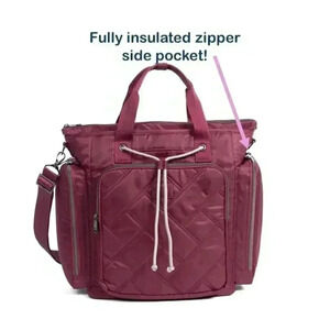 LUG Bustle Convertible Tote / Shoulder Bag / Top Handle Bag - Raspberry